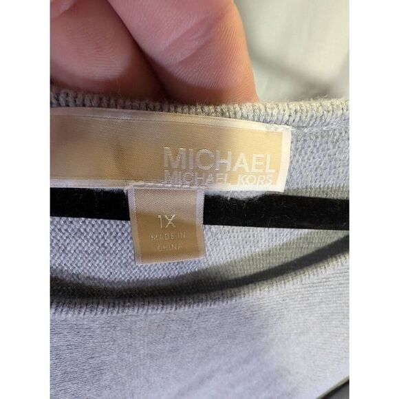 Michael Kors Knit Tunic/Dress Grey Long Sleeve Size1X - Picture 3 of 6